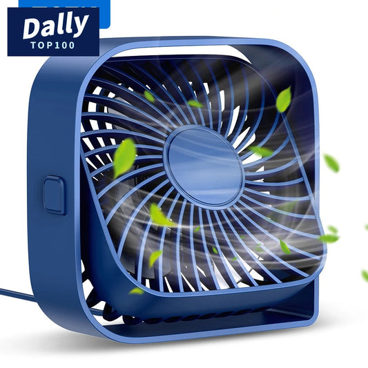 Mini USB Desk Fan, 3-Speed Quiet Portable Fan with 360° Rotation