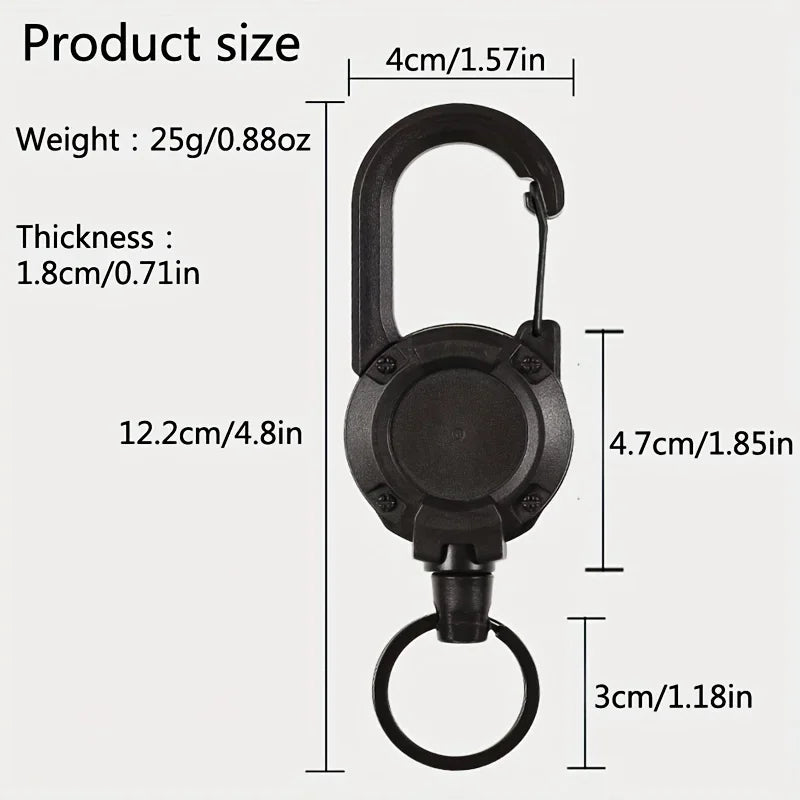 Heavy-Duty Retractable Badge Reel Keychain