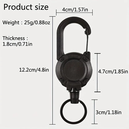 Heavy-Duty Retractable Badge Reel Keychain
