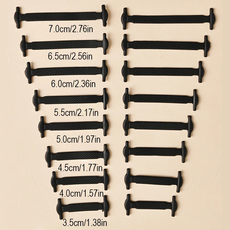 No-Tie Elastic Shoelaces - 16 Pack