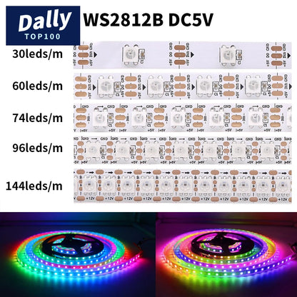 WS2812B Individually Addressable RGB LED Strip - DC5V Smart Pixel