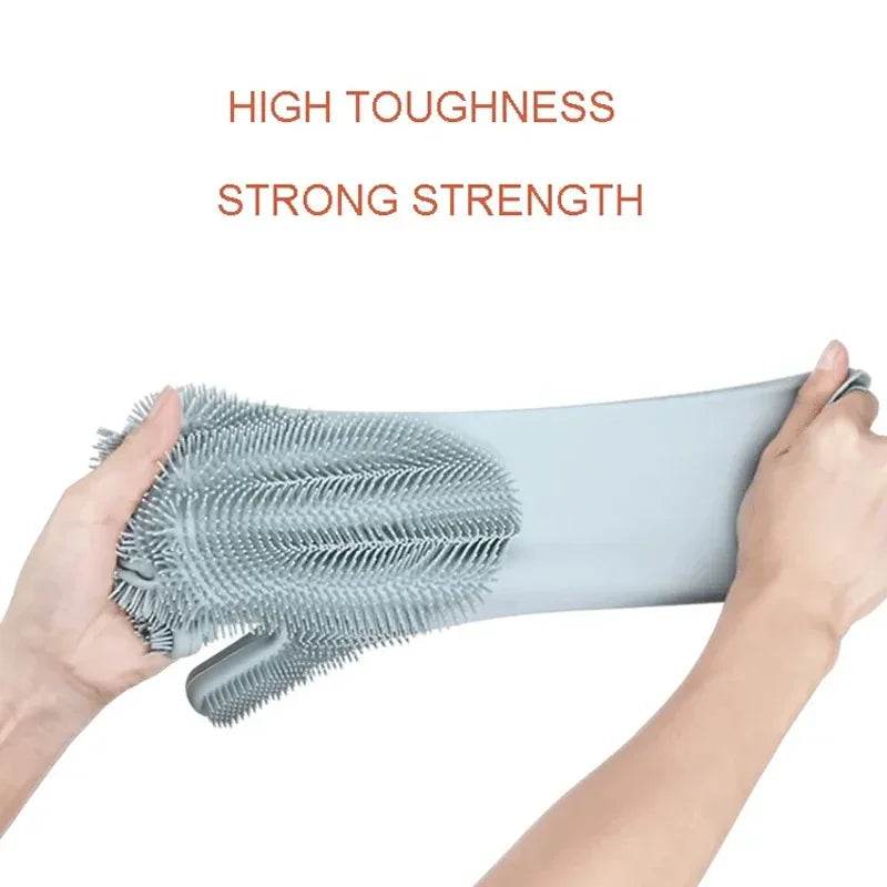 Silicone Dishwashing Gloves with Scrubbers
