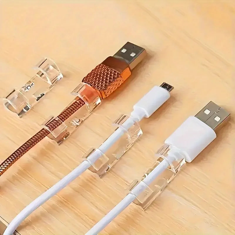 Clear Cable Clips - Organize Any Space