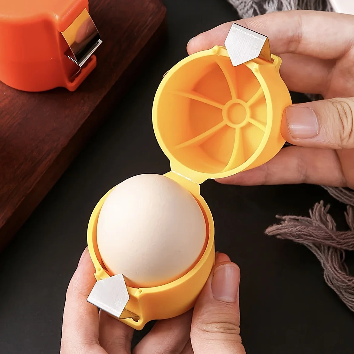3pcs Stainless Steel Eggshell Separator Quick Peel and Yolk Splitter