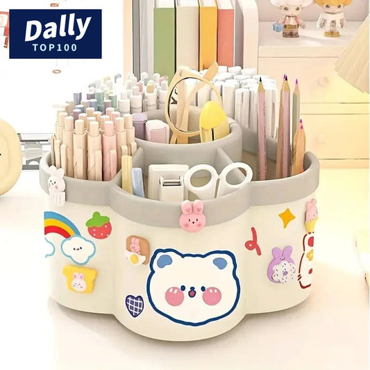 360° Rotating Desk Organizer with Storage