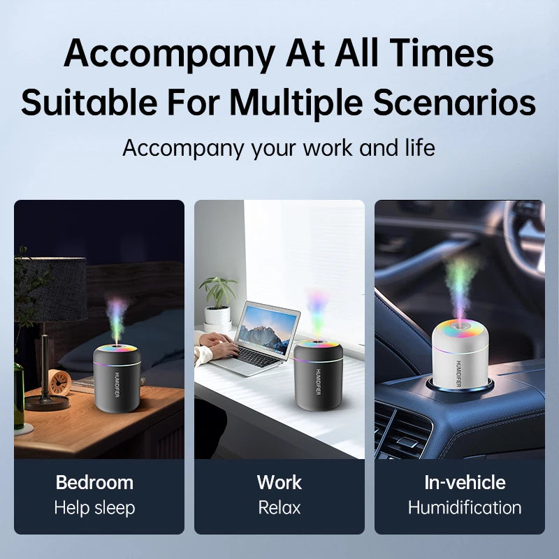 Compact USB Aroma Diffuser & Humidifier