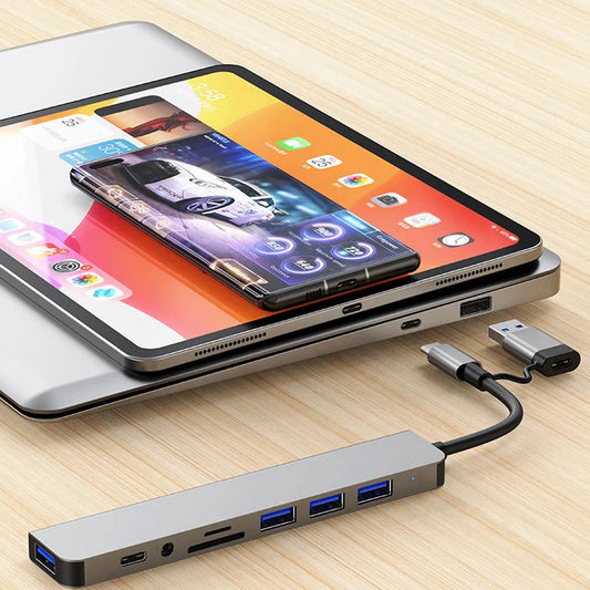Multi-Port USB Hub with Audio Jack