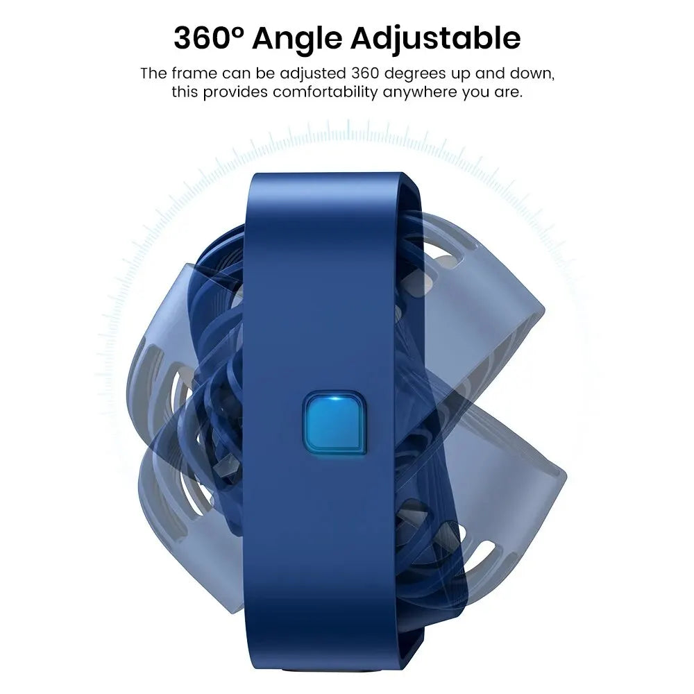 Mini USB Desk Fan, 3-Speed Quiet Portable Fan with 360° Rotation