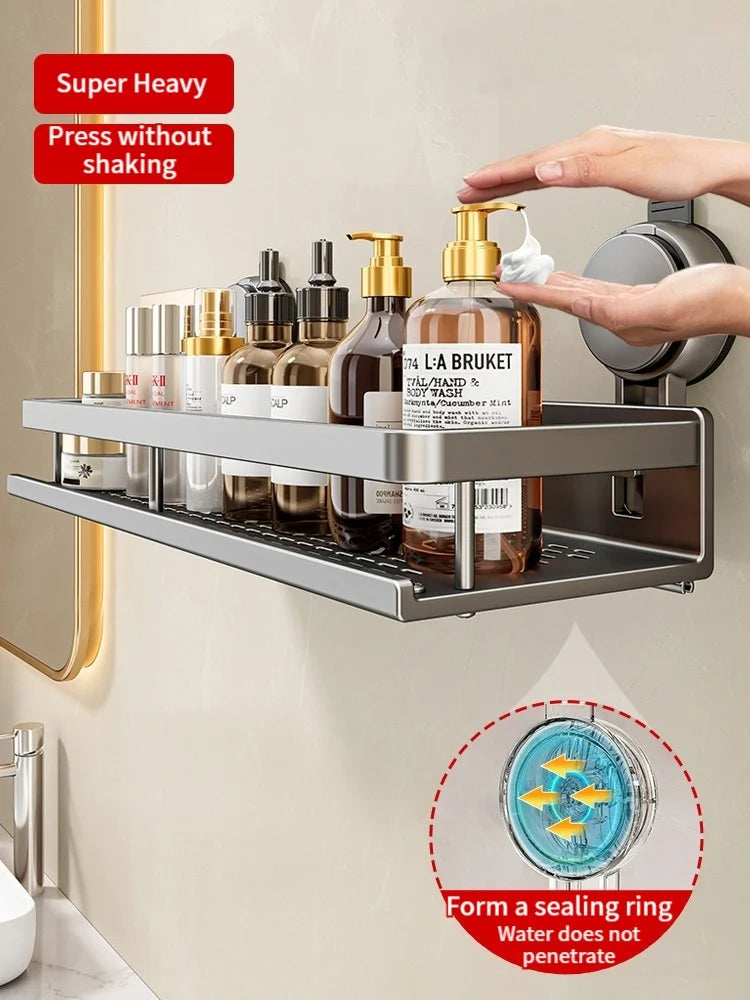 Multi-functional Bathroom Shelf with Suction Cup No Drill Shower Caddy