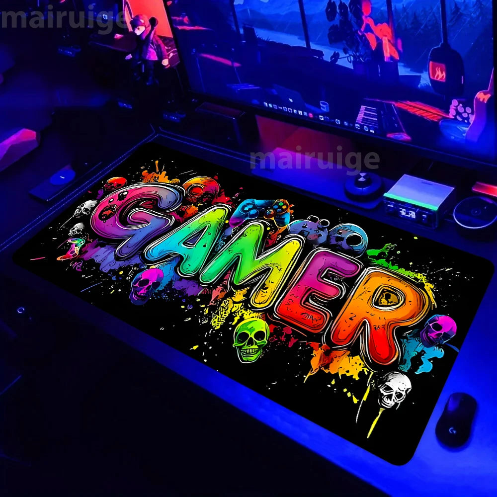 XXL Gaming Mouse Pad 90x40 - Vivid Gamepad Design Desk Mat