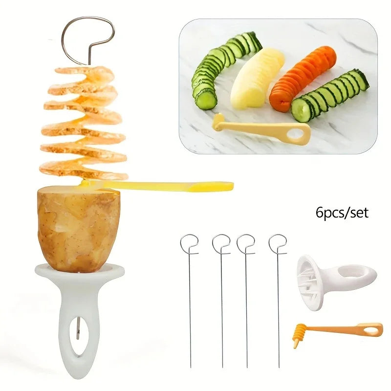 Veggie Spiralizer Set - 6 Piece Stainless Steel