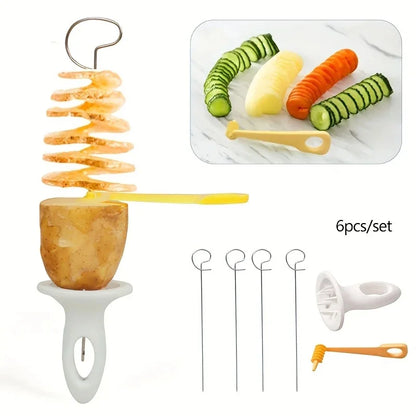 Veggie Spiralizer Set - 6 Piece Stainless Steel