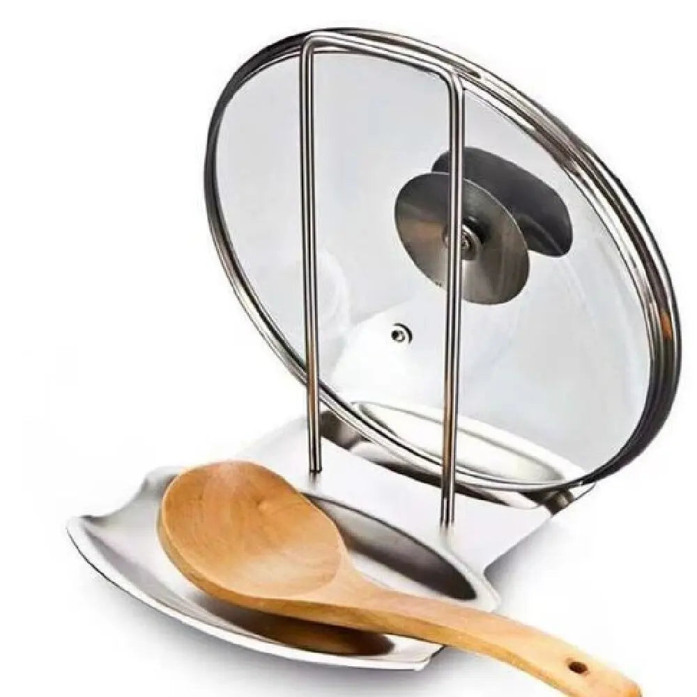 Compact Pot Lid & Utensil Organizer Rack