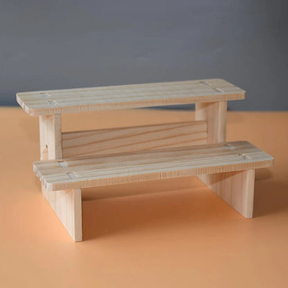 Wooden Tiered Display Stand for Desks