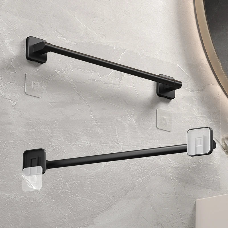 No-Drill Adhesive Towel Bar – Matte Black