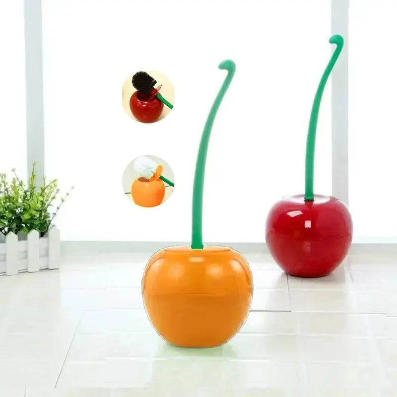Cherry Red Toilet Brush & Holder Set
