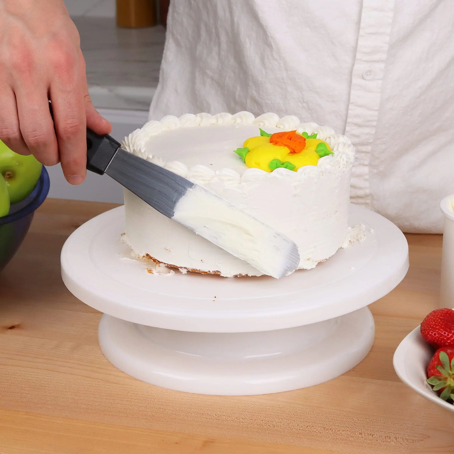 Rotating Cake Decorating Turntable with Non-Slip Base