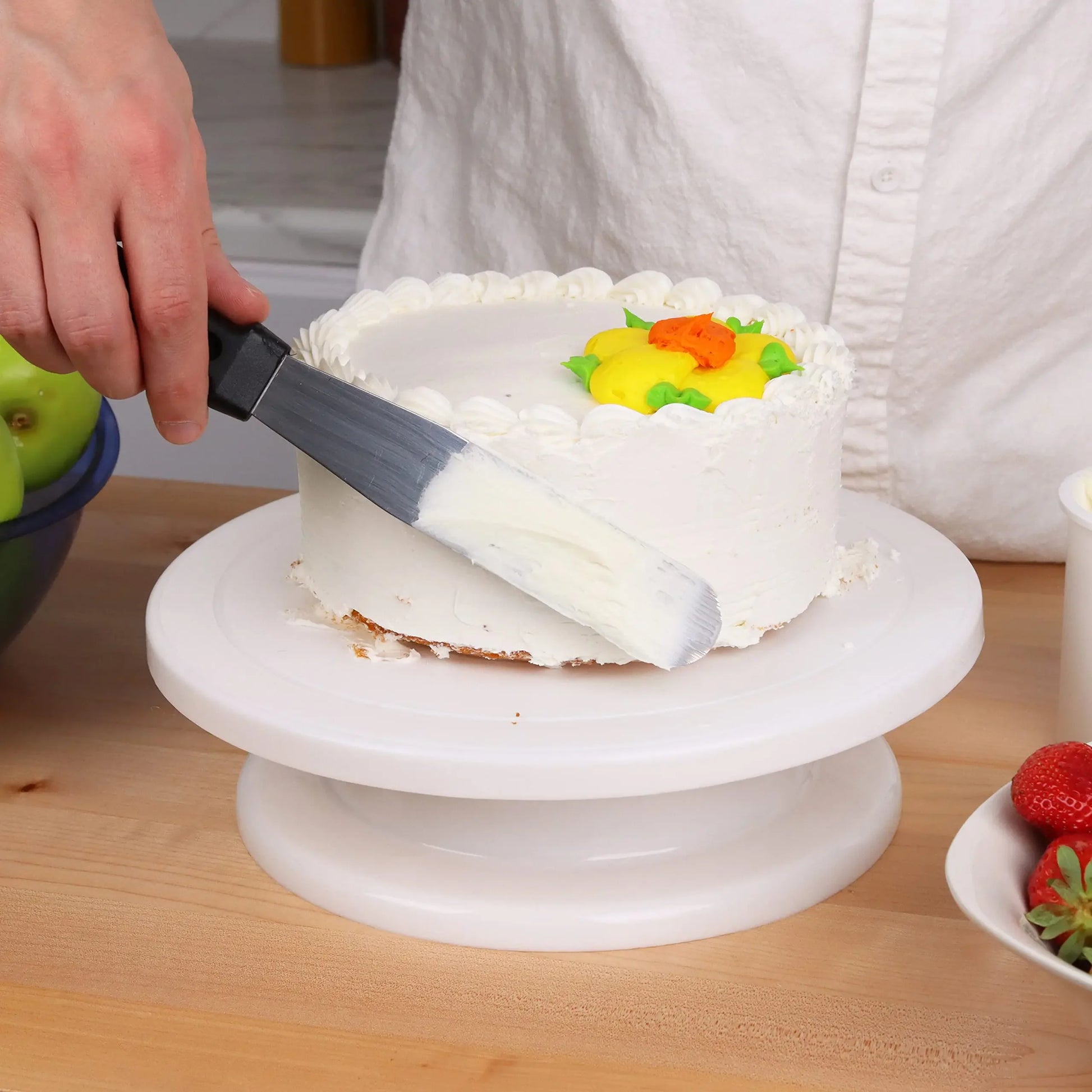 Rotating Cake Decorating Turntable with Non-Slip Base