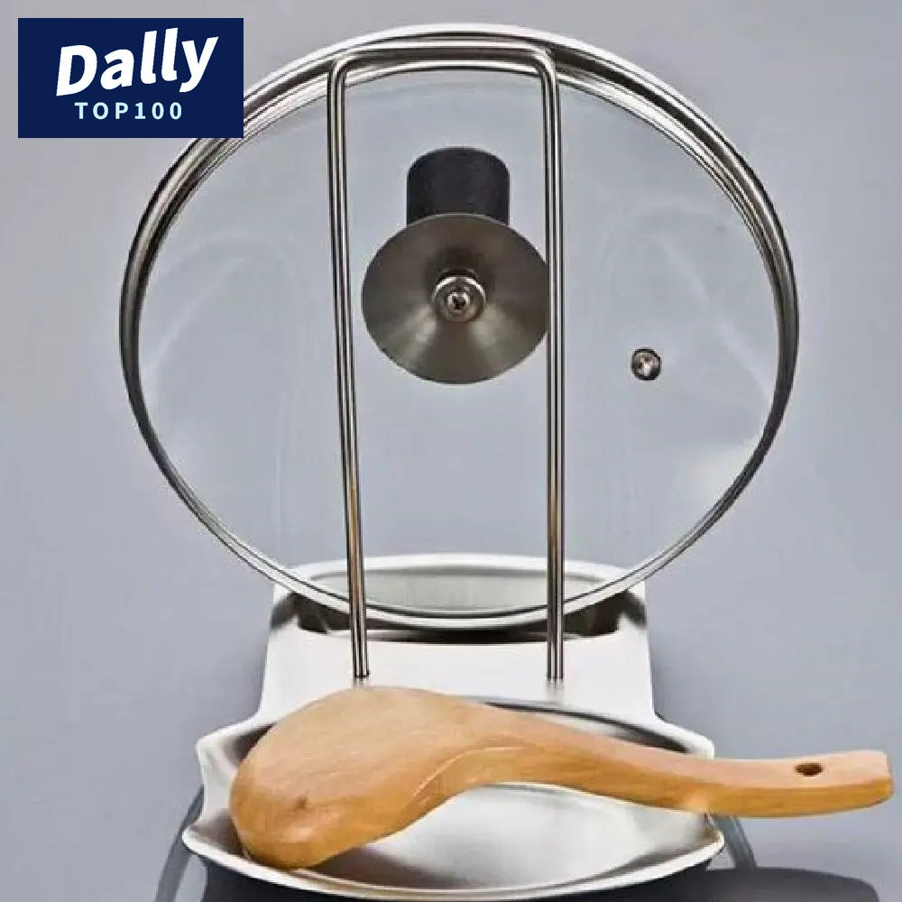 Compact Pot Lid & Utensil Organizer Rack