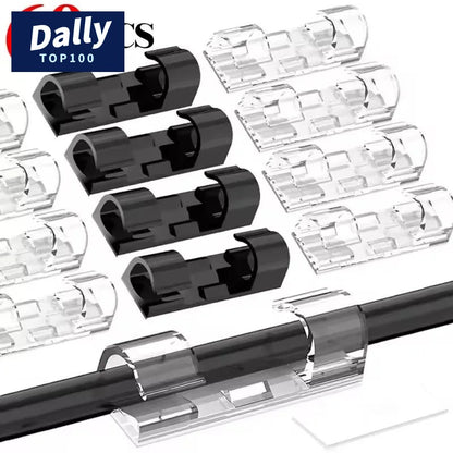 Self-Adhesive Cable Clips Organizer