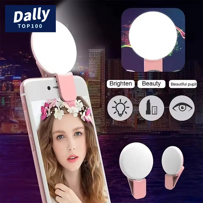 Portable Ring Light with Clip & USB Charge