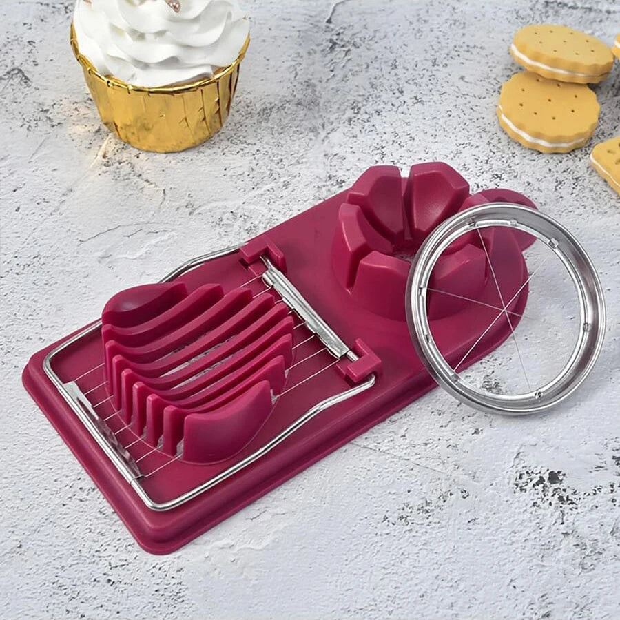 Dual Egg Slicer & Wedger Tool