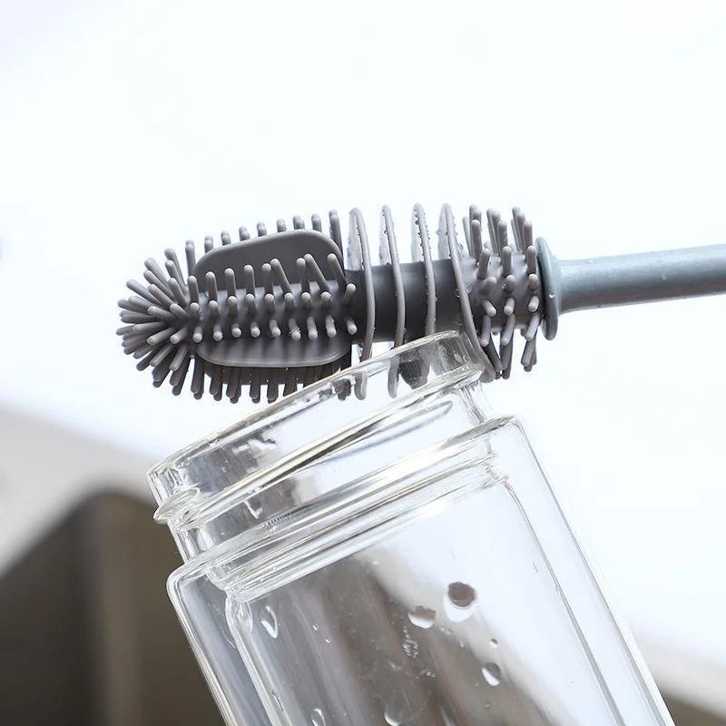 Long-Handle Silicone Bottle Brush Scrubber