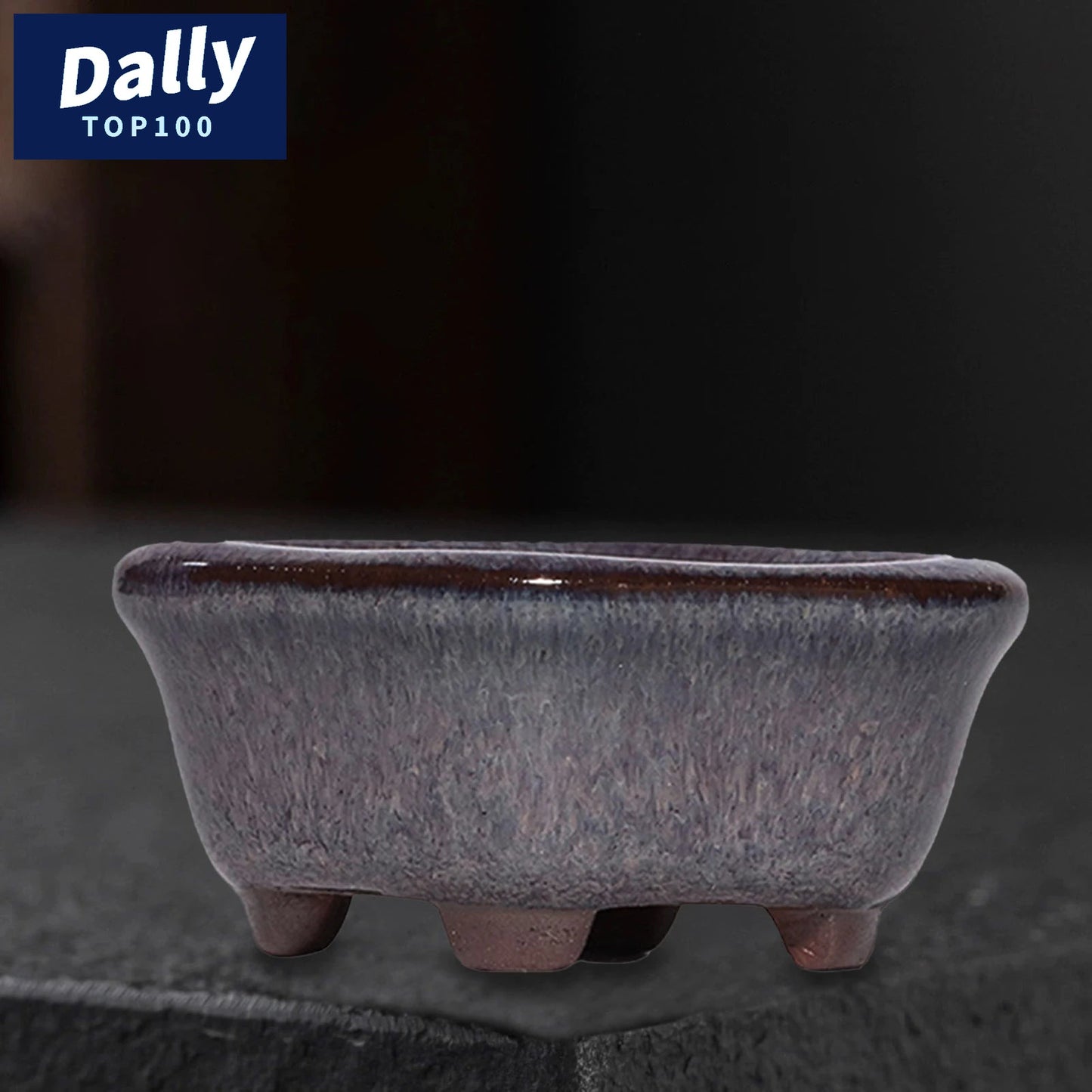 Tiny Purple Ceramic Succulent Planter