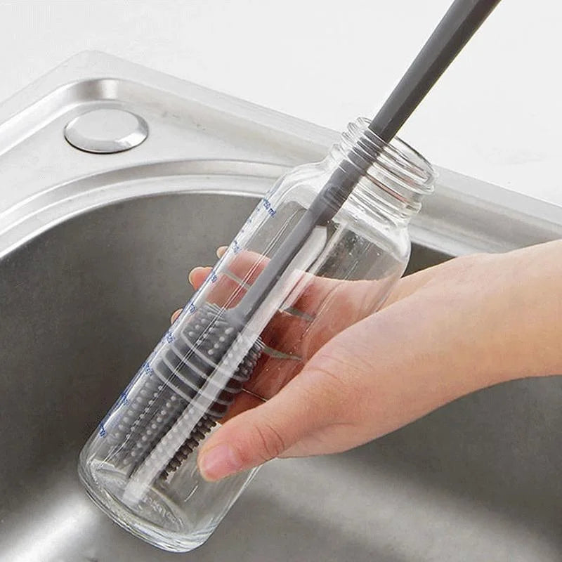 Long-Handle Silicone Bottle Brush Scrubber