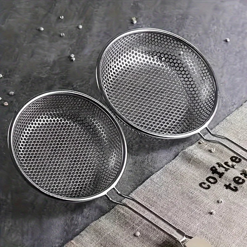 Fine Mesh Skimmer Spoon with Wooden Handle