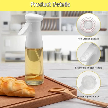 Oil Spray Bottle for Cooking – Mist Sprayer, Food Grade, 200/300/500ml