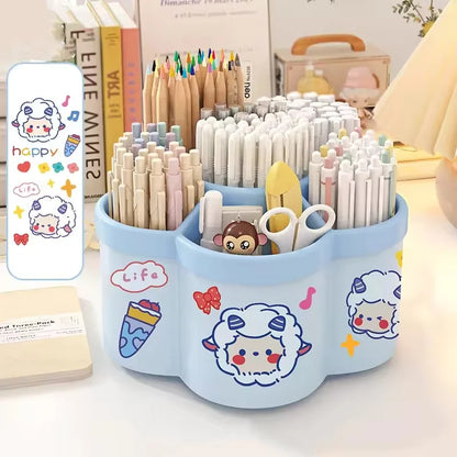360° Rotating Desk Organizer with Storage
