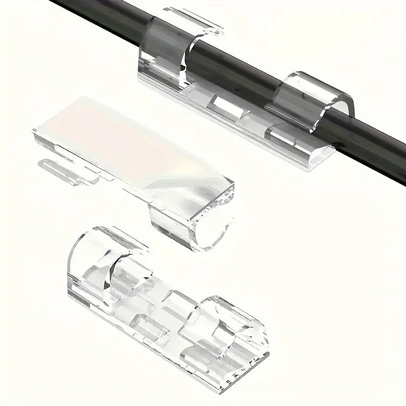 Clear Cable Clips - Organize Any Space