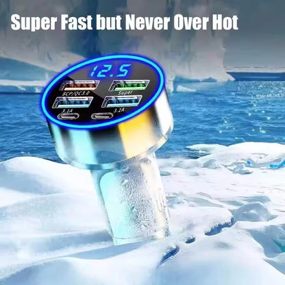 Fast USB-C Car Charger for All Phones