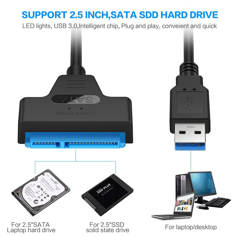 Fast External Drive Cable - SATA to USB
