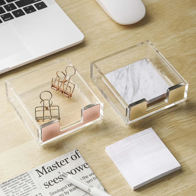 Rose Gold Sticky Note Dispenser