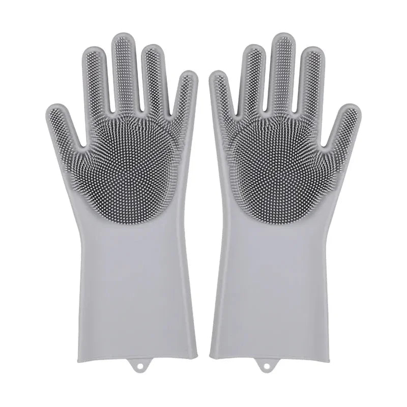 Silicone Dishwashing Gloves with Scrubbers