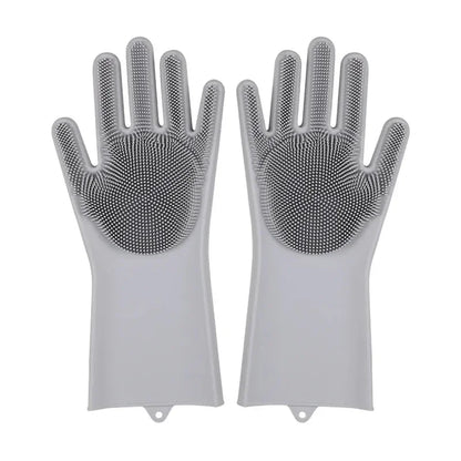 Silicone Dishwashing Gloves with Scrubbers