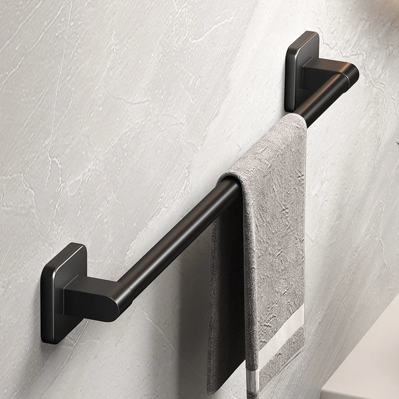 No-Drill Adhesive Towel Bar – Matte Black