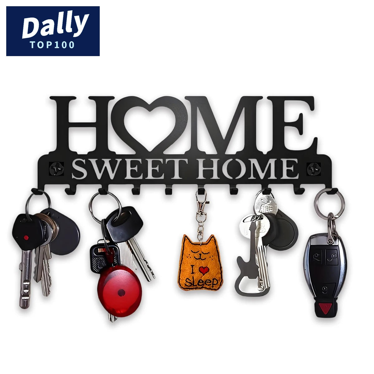Elegant Black Key Holder Wall Mount