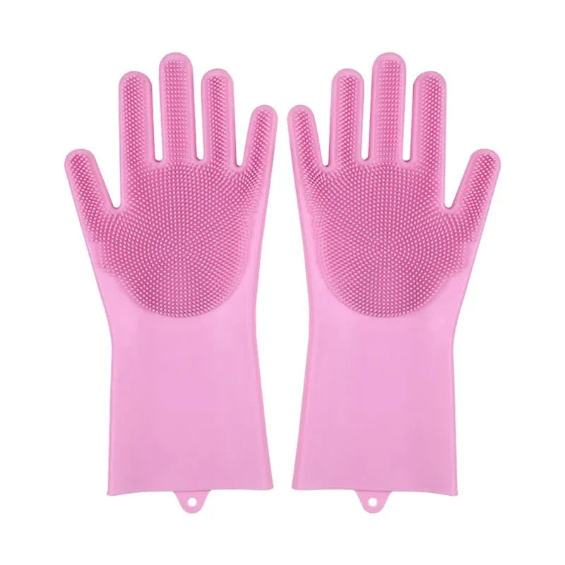 Silicone Dishwashing Gloves with Scrubbers