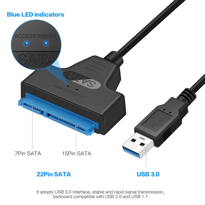Fast External Drive Cable - SATA to USB