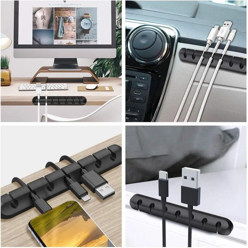 Cable Organizer Clips - Desktop Cord Management