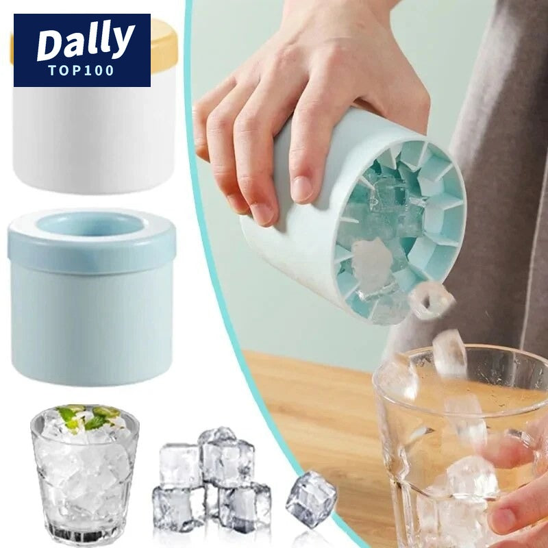 Silicone Ice Cube Maker Cup with Lid