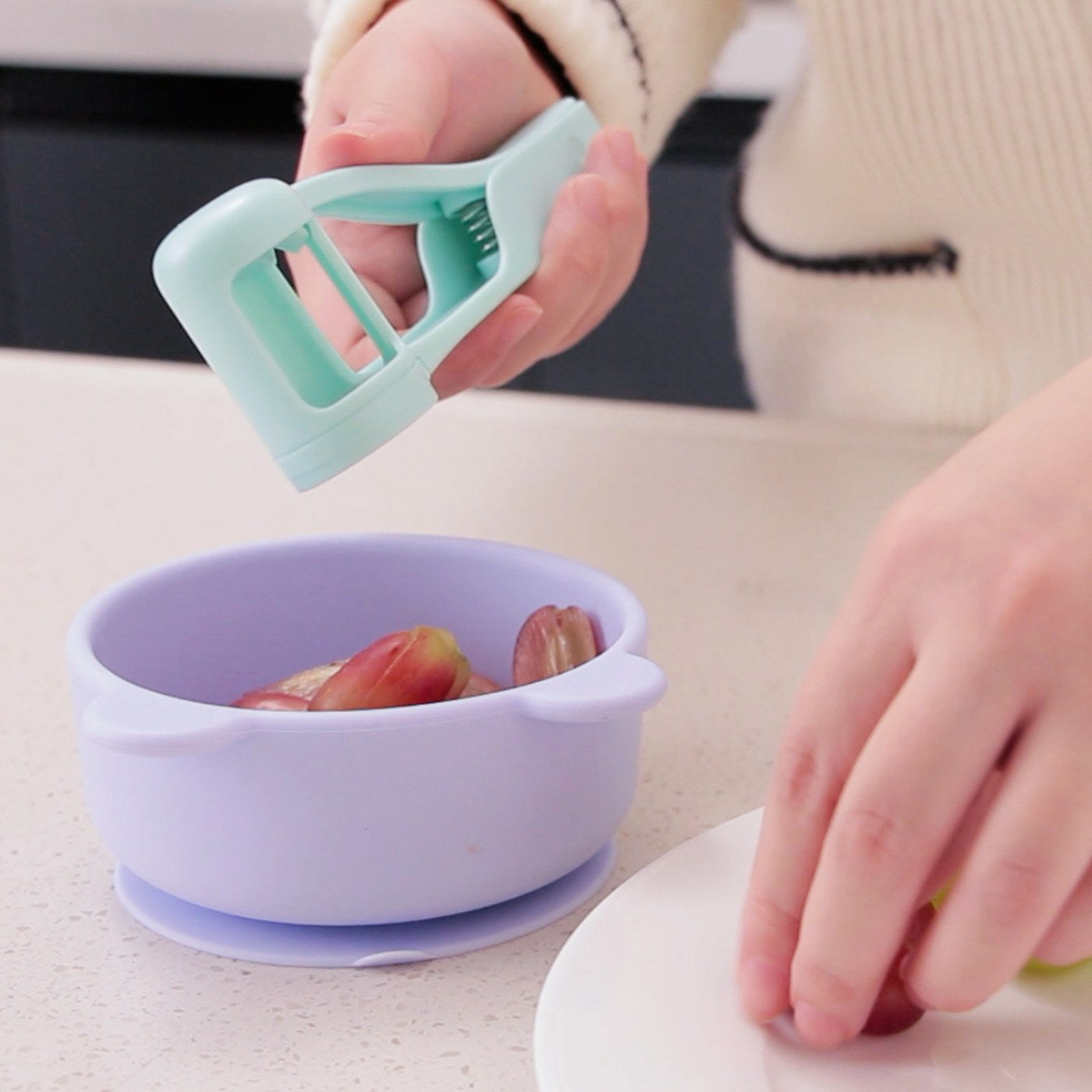 Tiny Tomato & Grape Cutter – Safe for Little Hands