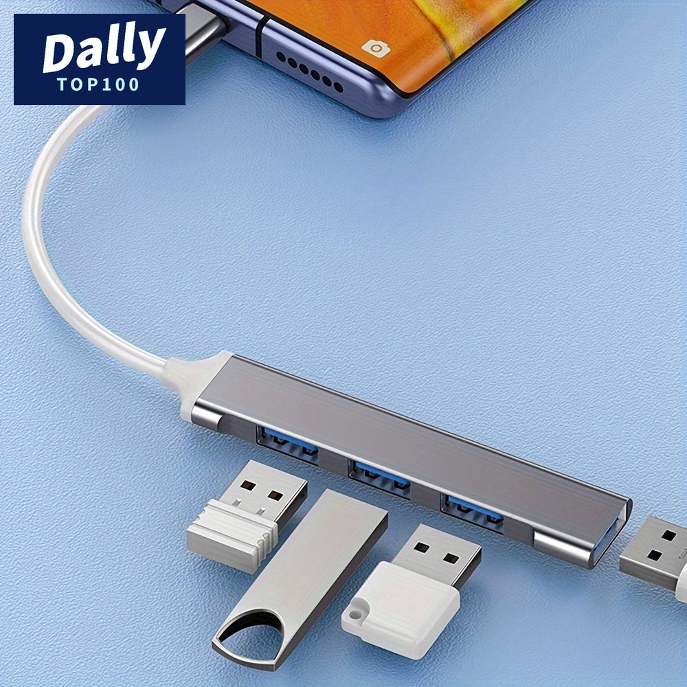 USB-C Hub with 4 Ports - Fast Data & Charging