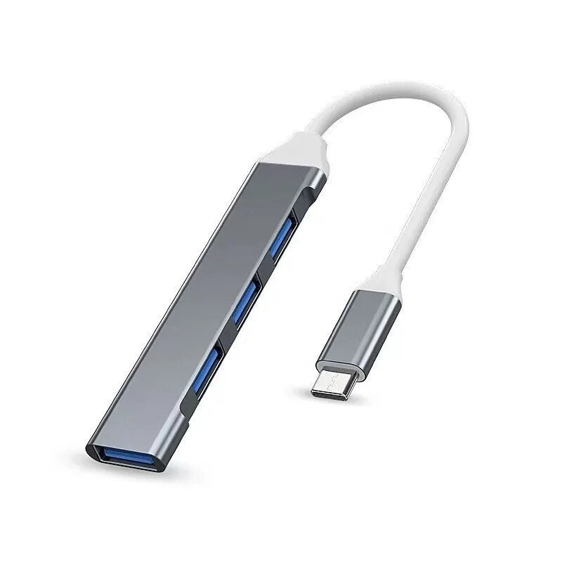 USB-C Hub with 4 Ports - Fast Data & Charging