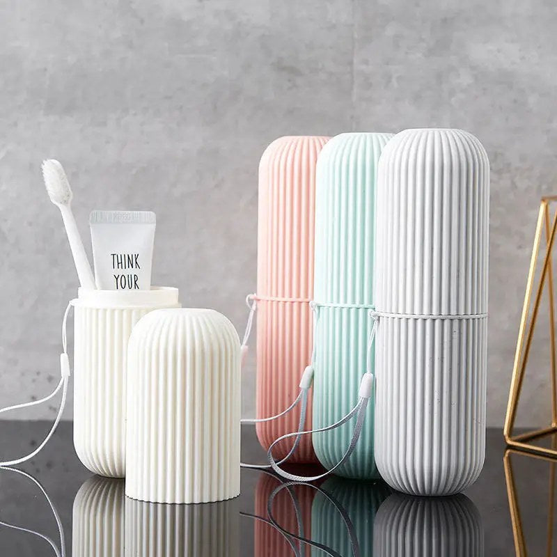 Travel Toothbrush & Toothpaste Holder Case