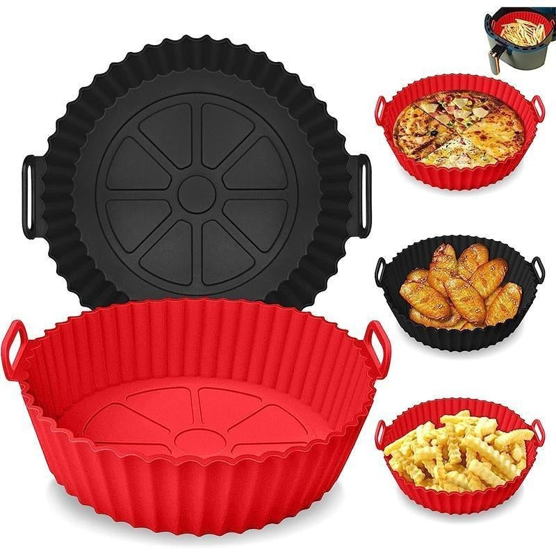 Reusable Silicone Air Fryer Liners Set