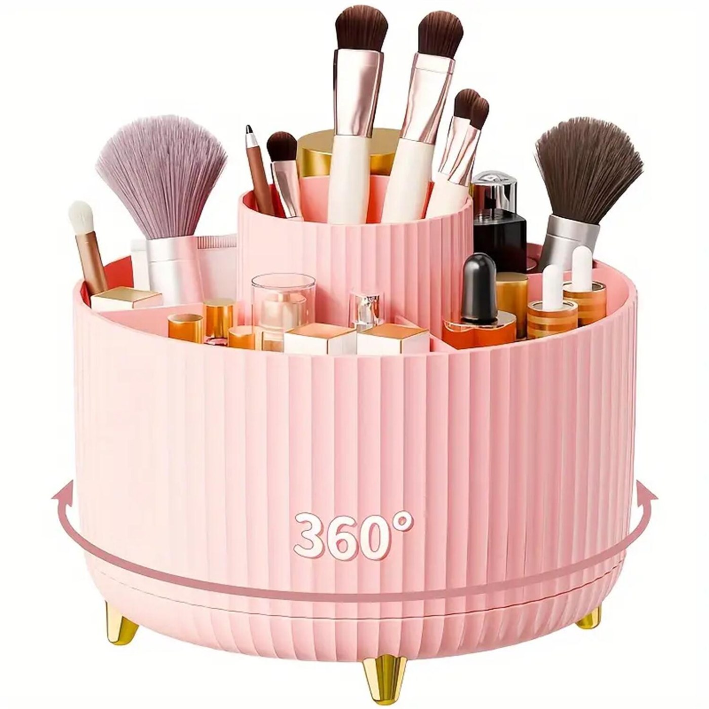 Rotating Makeup Organizer - 5 Compartments